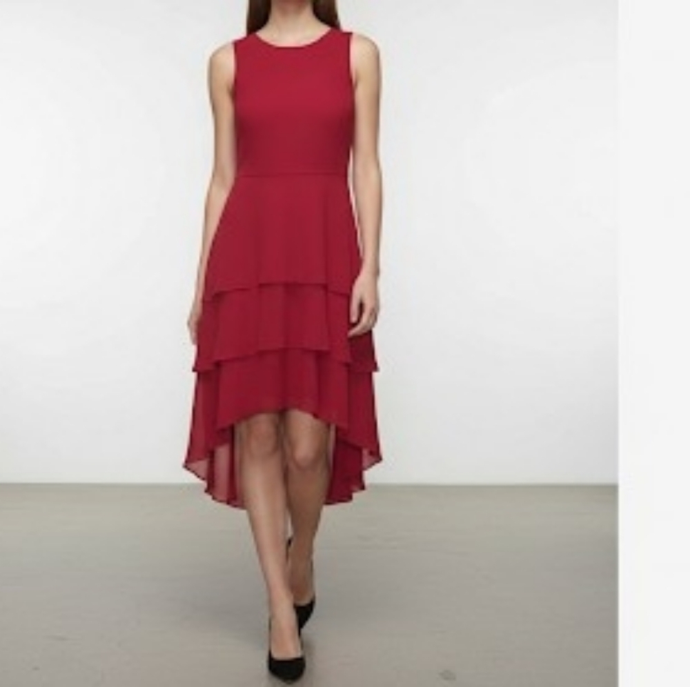 Scarlett Vibrant Red High Low Sleeveless Party Dress Size 12
